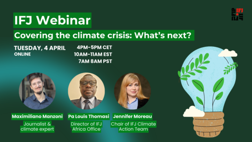 Webinar: 'Covering the climate crisis: What’s next?'